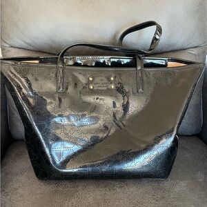 Kate Spade Glossy Black Tote